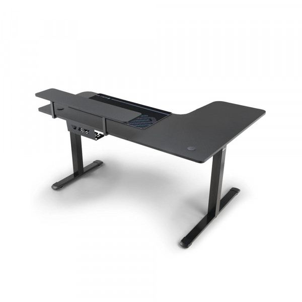 Eureka Ergonomic L60 PRO L Shaped Standing Desk with Accessories Set Black, Left  